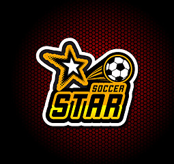 Image showing Soccer badge logo template, football design.