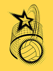 Image showing Volleyball super star design