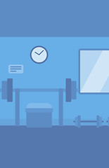 Image showing Background of gym with equipment.