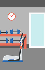 Image showing Background of gym with equipment.