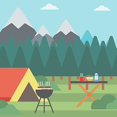 Image showing Background of camping site.