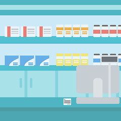 Image showing Background of pharmacy with cash box.