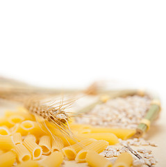 Image showing Italian pasta penne with wheat