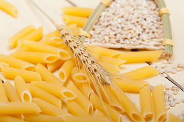 Image showing Italian pasta penne with wheat