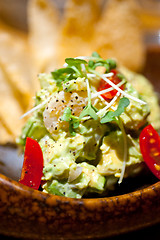 Image showing avocado and shrimps salad 