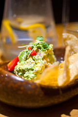 Image showing avocado and shrimps salad 