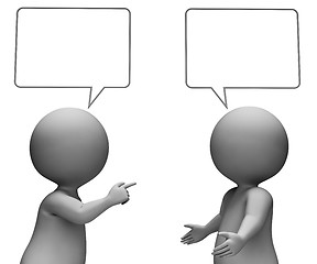 Image showing Speech Bubble Means Copy Space And Blank 3d Rendering