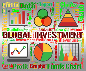 Image showing Global Investment Shows Globalization Globalise And Shares