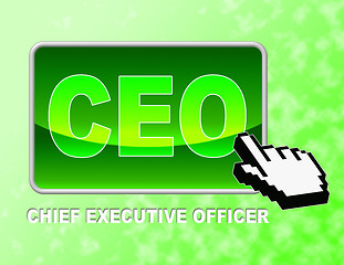 Image showing Ceo Button Means Chief Executive Officer And Chairman