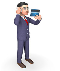 Image showing Credit Card Means Business Person And Banking 3d Rendering