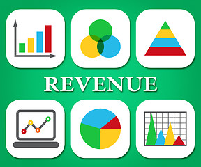 Image showing Revenue Charts Represents Business Graph And Graphic