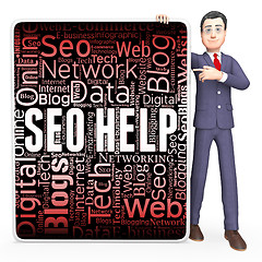 Image showing Seo Help Indicates Search Engine And Assistance