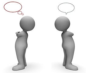 Image showing Speech Bubble Shows Copy Space And Annoyed 3d Rendering