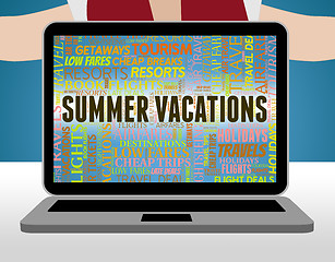 Image showing Summer Vacations Means Beach Summertime And Getaway