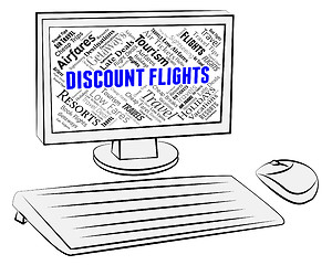 Image showing Discount Flights Means Computing Computers And Pc