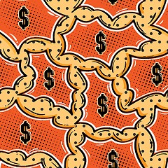 Image showing comic seamless pattern with dollar