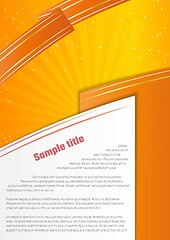 Image showing orange infographic paper on yellow background