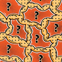 Image showing comic seamless pattern with question mark