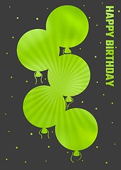 Image showing birthday illustration with color ballons