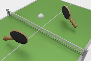 Image showing ping pong and table