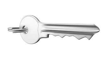 Image showing gold key with silver ring