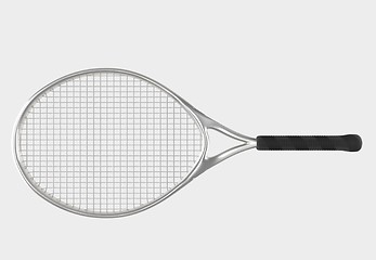 Image showing silver tennis racket