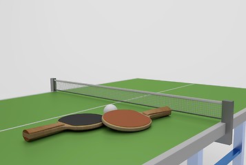 Image showing ping pong and table