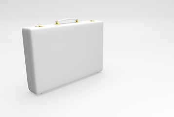 Image showing white elegant suitcase