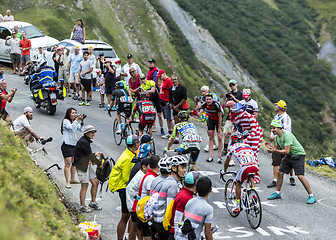 Image showing Group of Four Cyclists - Tour de France 2015