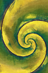 Image showing yellow and green abstract swirl