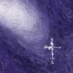 Image showing white painted cross