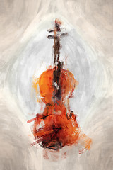 Image showing painted violine