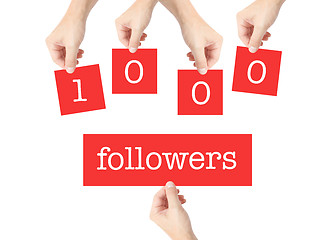 Image showing 1000 followers