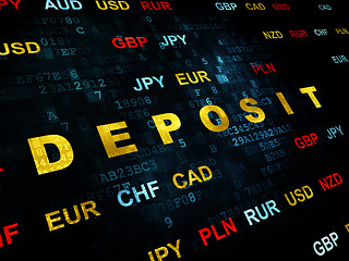 Image showing Currency concept: Deposit on Digital background