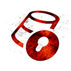 Image showing Software concept: Database With Lock on Digital background