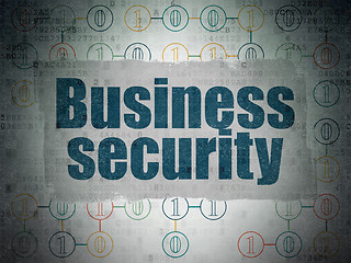 Image showing Protection concept: Business Security on Digital Data Paper background