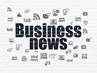 Image showing News concept: Business News on wall background