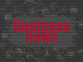 Image showing News concept: Business News on wall background