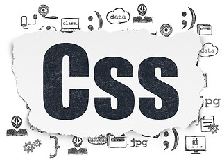 Image showing Programming concept: Css on Torn Paper background