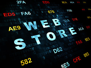 Image showing Web design concept: Web Store on Digital background