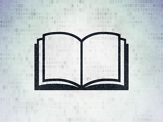 Image showing Education concept: Book on Digital Data Paper background