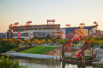 Image showing LP Field in Nashville, TN in the morning