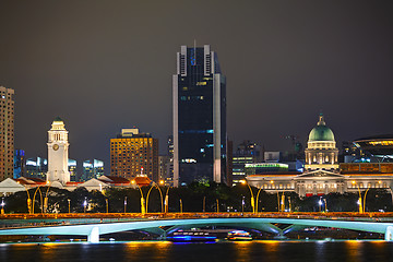 Image showing Overview of Singapore at night