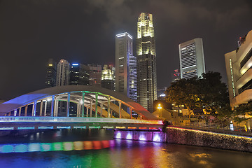 Image showing Overview of Singapore with the Elgin bridge