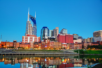 Image showing Downtown Nashville cityscape in the morning