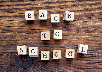 Image showing text back to school