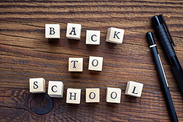 Image showing text back to school