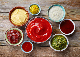 Image showing various dip sauces