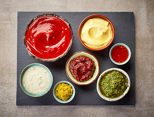 Image showing various dip sauces