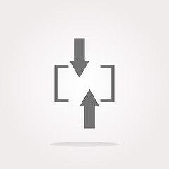 Image showing vector arrow set on web icon (button)